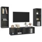 vidaXL Set Porta TV 3 pz Grigio in Truciolato vidaXL Set Porta TV 3 pz Grigio in Truciolato