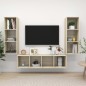 vidaXL Set Porta TV 3 pz Rovere Sonoma in Truciolato vidaXL Set Porta TV 3 pz Rovere Sonoma in Truciolato