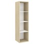 vidaXL Set Porta TV 3 pz Bianco e Rovere Sonoma in Truciolato vidaXL Set Porta TV 3 pz Bianco e Rovere Sonoma in Truciolato