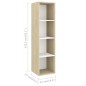 vidaXL Set Porta TV 3 pz Bianco e Rovere Sonoma in Truciolato vidaXL Set Porta TV 3 pz Bianco e Rovere Sonoma in Truciolato