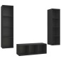 vidaXL Set Mobile TV 3 pz Nero in Truciolato vidaXL Set Mobile TV 3 pz Nero in Truciolato
