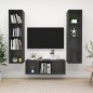 vidaXL Set Mobile TV 3 pz Grigio in Truciolato vidaXL Set Mobile TV 3 pz Grigio in Truciolato
