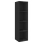 vidaXL Set Mobile TV 3 pz Nero Lucido in Truciolato vidaXL Set Mobile TV 3 pz Nero Lucido in Truciolato