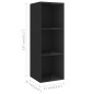vidaXL Set Mobile TV 3 pz Nero Lucido in Truciolato vidaXL Set Mobile TV 3 pz Nero Lucido in Truciolato