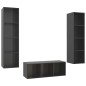 vidaXL Set Mobile TV 3 pz Grigio Lucido in Truciolato