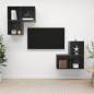 vidaXL Set Mobile TV 4 pz Grigio Lucido in Truciolato vidaXL Set Mobile TV 4 pz Grigio Lucido in Truciolato