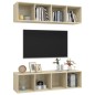 vidaXL Mobile TV a Parete 2 pz Rovere Sonoma in Truciolato