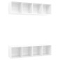 vidaXL Mobile TV a Parete 2 pz Bianco Lucido in Truciolato vidaXL Mobile TV a Parete 2 pz Bianco Lucido in Truciolato