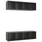 vidaXL Mobili TV a Parete 2 pz Grigio Lucido in Truciolato vidaXL Mobili TV a Parete 2 pz Grigio Lucido in Truciolato