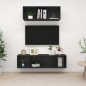 vidaXL Set Mobile TV 2 pz Nero in Truciolato vidaXL Set Mobile TV 2 pz Nero in Truciolato