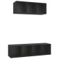 vidaXL Set Mobile TV 2 pz Nero in Truciolato vidaXL Set Mobile TV 2 pz Nero in Truciolato
