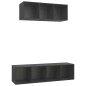 vidaXL Set Porta TV 2 pz in Truciolato Grigio vidaXL Set Porta TV 2 pz in Truciolato Grigio