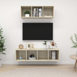 vidaXL Set Porta TV 2 pz Rovere Sonoma in Truciolato