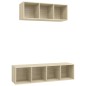 vidaXL Set Porta TV 2 pz Rovere Sonoma in Truciolato vidaXL Set Porta TV 2 pz Rovere Sonoma in Truciolato