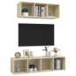 vidaXL Set Porta TV 2 pz Rovere Sonoma in Truciolato vidaXL Set Porta TV 2 pz Rovere Sonoma in Truciolato