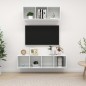 vidaXL Set Mobile TV 2 pz Bianco Lucido in Truciolato vidaXL Set Mobile TV 2 pz Bianco Lucido in Truciolato