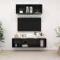 vidaXL Set Mobile TV 2 pz Nero Lucido in Truciolato vidaXL Set Mobile TV 2 pz Nero Lucido in Truciolato