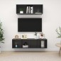 vidaXL Set Mobile TV 2 pz Grigio Lucido in Truciolato
