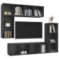 vidaXL Set Mobile TV 4 pz Grigio in Truciolato vidaXL Set Mobile TV 4 pz Grigio in Truciolato