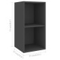 vidaXL Set Mobile TV 4 pz Grigio in Truciolato vidaXL Set Mobile TV 4 pz Grigio in Truciolato
