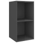 vidaXL Set Mobile TV 4 pz Grigio Lucido in Truciolato vidaXL Set Mobile TV 4 pz Grigio Lucido in Truciolato