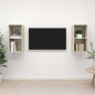 vidaXL Mobile TV a Parete 2 pz Rovere Sonoma in Truciolato vidaXL Mobile TV a Parete 2 pz Rovere Sonoma in Truciolato