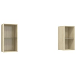 vidaXL Mobile TV a Parete 2 pz Rovere Sonoma in Truciolato