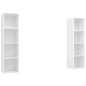 vidaXL Mobile TV a Parete 2 pz Bianco in Truciolato vidaXL Mobile TV a Parete 2 pz Bianco in Truciolato