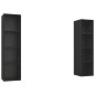 vidaXL Mobile TV a Parete 2 pz Nero in Truciolato vidaXL Mobile TV a Parete 2 pz Nero in Truciolato