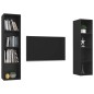 vidaXL Mobile TV a Parete 2 pz Nero in Truciolato vidaXL Mobile TV a Parete 2 pz Nero in Truciolato