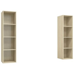 vidaXL Mobile TV a Parete 2 pz Rovere Sonoma in Truciolato