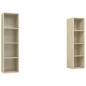 vidaXL Mobile TV a Parete 2 pz Rovere Sonoma in Truciolato vidaXL Mobile TV a Parete 2 pz Rovere Sonoma in Truciolato