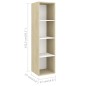 vidaXL Mobile TV a Parete 2 pz Bianco e Rovere Sonoma in Truciolato vidaXL Mobile TV a Parete 2 pz Bianco e Rovere Sonoma in Truciolato