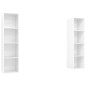 vidaXL Mobile TV a Parete 2 pz Bianco Lucido in Truciolato vidaXL Mobile TV a Parete 2 pz Bianco Lucido in Truciolato