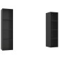 vidaXL Mobile TV a Parete 2 pz Nero Lucido in Truciolato vidaXL Mobile TV a Parete 2 pz Nero Lucido in Truciolato