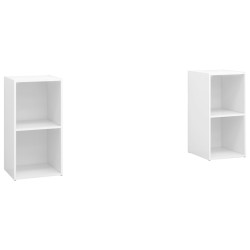 vidaXL Mobili Porta TV 2 pz Bianco Lucido 72x35x36,5 cm in Truciolato