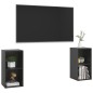 vidaXL Mobili Porta TV 2 pz Nero Lucido 72x35x36,5 cm in Truciolato vidaXL Mobili Porta TV 2 pz Nero Lucido 72x35x36,5 cm in Truciolato