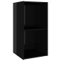vidaXL Mobili Porta TV 2 pz Nero Lucido 72x35x36,5 cm in Truciolato vidaXL Mobili Porta TV 2 pz Nero Lucido 72x35x36,5 cm in Truciolato