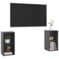vidaXL Mobili Porta TV 2 pz Grigio Lucido 72x35x36,5 cm in Truciolato vidaXL Mobili Porta TV 2 pz Grigio Lucido 72x35x36,5 cm in Truciolato