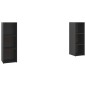 vidaXL Mobili Porta TV 2 pz Nero Lucido 107x35x37 cm in Truciolato vidaXL Mobili Porta TV 2 pz Nero Lucido 107x35x37 cm in Truciolato