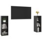 vidaXL Mobili Porta TV 2 pz Nero Lucido 107x35x37 cm in Truciolato vidaXL Mobili Porta TV 2 pz Nero Lucido 107x35x37 cm in Truciolato