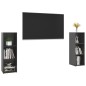vidaXL Mobili Porta TV 2 pz Grigio Lucido 107x35x37 cm in Truciolato vidaXL Mobili Porta TV 2 pz Grigio Lucido 107x35x37 cm in Truciolato