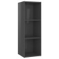 vidaXL Mobili Porta TV 2 pz Grigio Lucido 107x35x37 cm in Truciolato vidaXL Mobili Porta TV 2 pz Grigio Lucido 107x35x37 cm in Truciolato