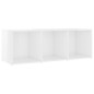 vidaXL Mobili Porta TV 2 pz Bianco Lucido 107x35x37 cm in Truciolato vidaXL Mobili Porta TV 2 pz Bianco Lucido 107x35x37 cm in Truciolato