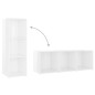 vidaXL Mobili Porta TV 2 pz Bianco Lucido 107x35x37 cm in Truciolato vidaXL Mobili Porta TV 2 pz Bianco Lucido 107x35x37 cm in Truciolato