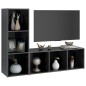vidaXL Mobili Porta TV 2 pz Grigio Lucido 107x35x37 cm in Truciolato vidaXL Mobili Porta TV 2 pz Grigio Lucido 107x35x37 cm in Truciolato