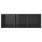 vidaXL Mobili Porta TV 2 pz Grigio Lucido 107x35x37 cm in Truciolato vidaXL Mobili Porta TV 2 pz Grigio Lucido 107x35x37 cm in Truciolato