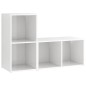 vidaXL Mobili Porta TV 2 pz Bianco Lucido 72x35x36,5 cm in Truciolato vidaXL Mobili Porta TV 2 pz Bianco Lucido 72x35x36,5 cm in Truciolato