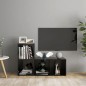 vidaXL Mobili Porta TV 2 pz Nero Lucido 72x35x36,5 cm in Truciolato vidaXL Mobili Porta TV 2 pz Nero Lucido 72x35x36,5 cm in Truciolato
