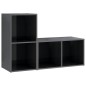 vidaXL Mobili TV 2 pz Grigio Lucido 72x35x36,5 cm in Legno Multistrato vidaXL Mobili TV 2 pz Grigio Lucido 72x35x36,5 cm in Legno Multistrato